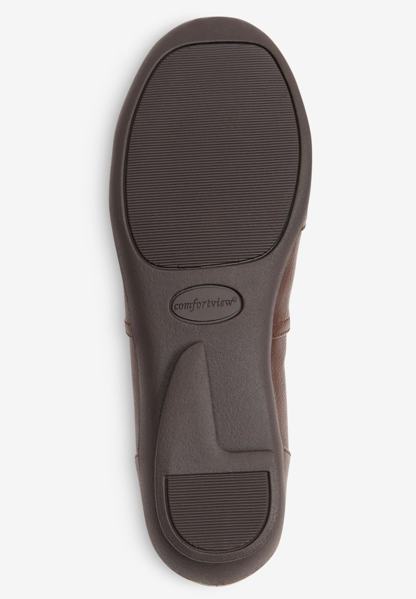 Comfortview Women's Wide Width The Amelia Flat - Comfortable Slip-On Shoes for Work, Travel & Everyday Wear