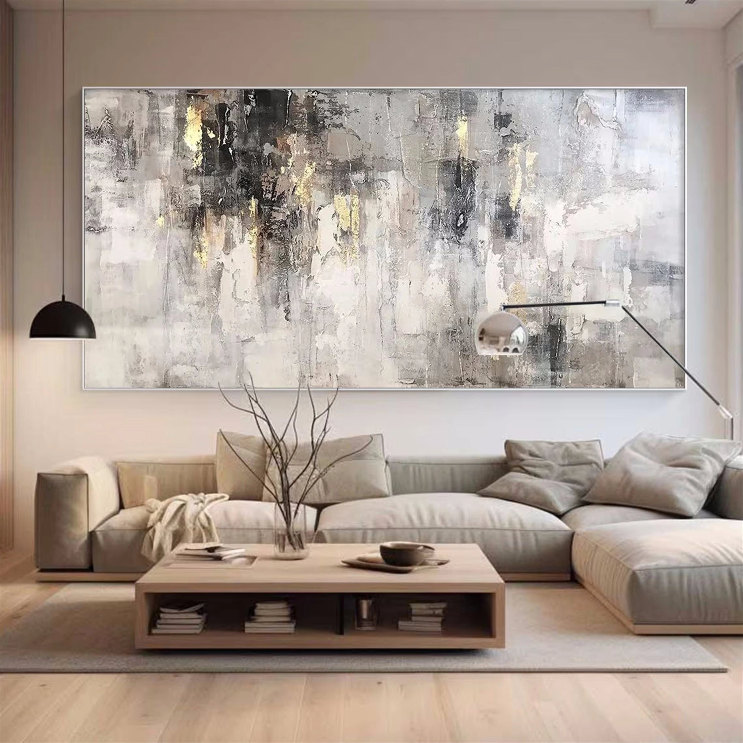 Abstract Painting #AB 092 - Modern Wall Art for Home & Office Decor | Handmade Canvas Artwork for Living Room, Bedroom & Office Spaces