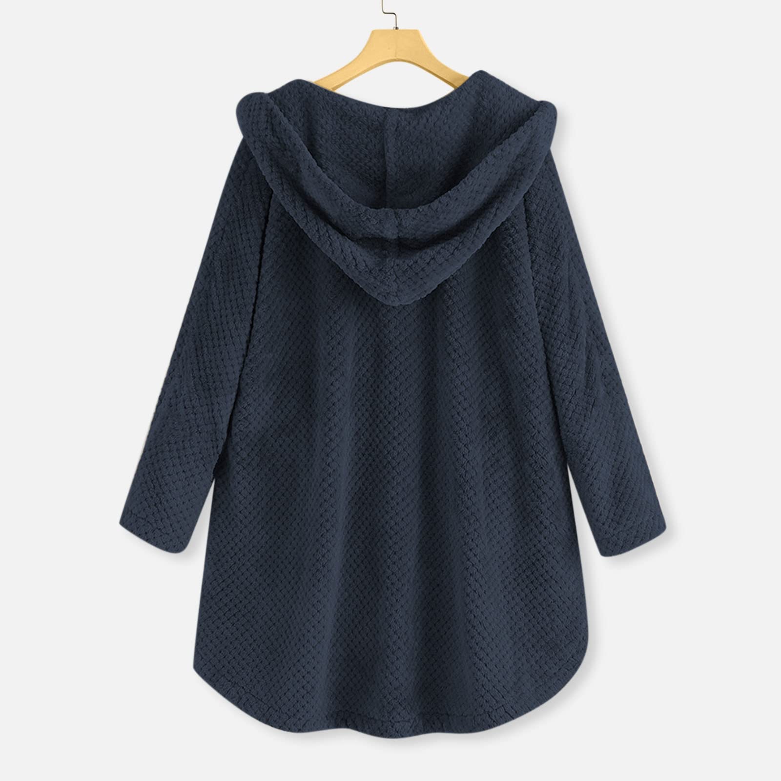 Women's Plush Leather Jacket with Hood - Long Sleeve Solid Color Casual Coat for Winter Fashion | Perfect for Outdoor Activities, Daily Wear & Street Style