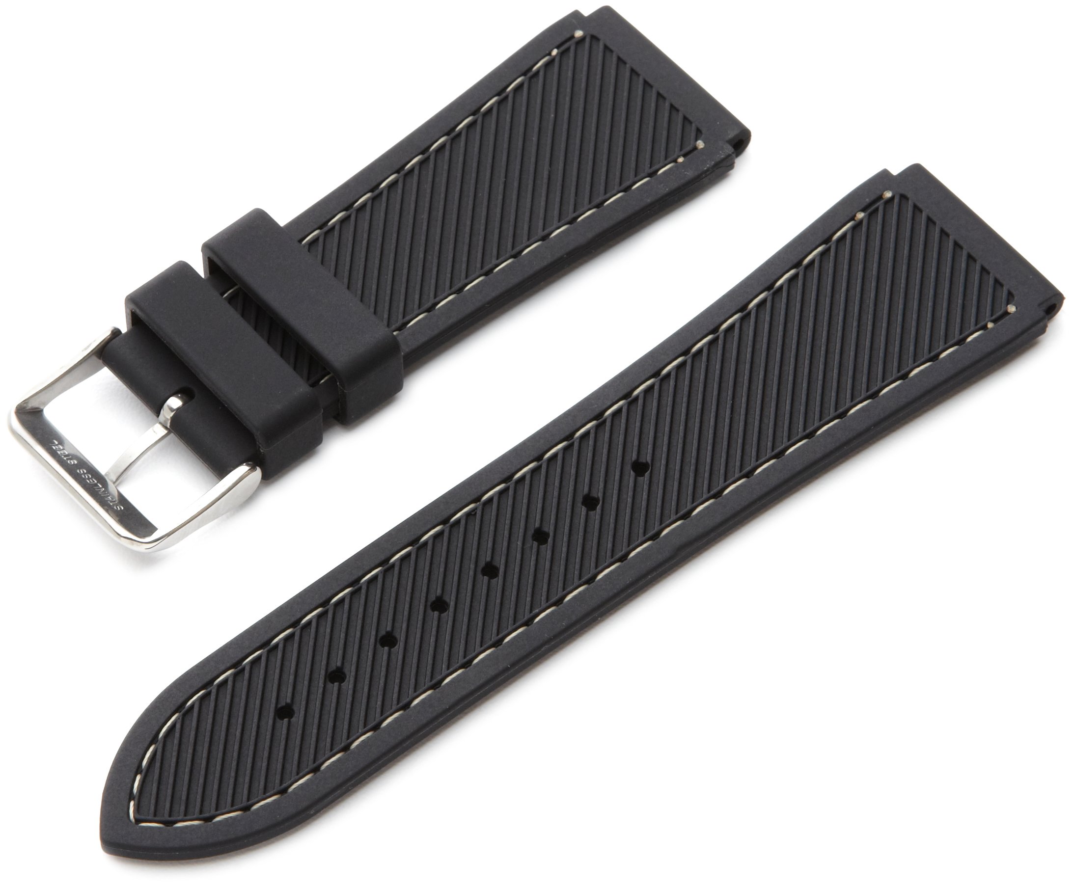 Hadley-Roma MS3345RF 180 Genuine Silicone Diver Sport Watch Band for Men - Waterproof, Durable Replacement Strap for Dive Watches - Perfect for Swimming, Snorkeling & Outdoor Activities