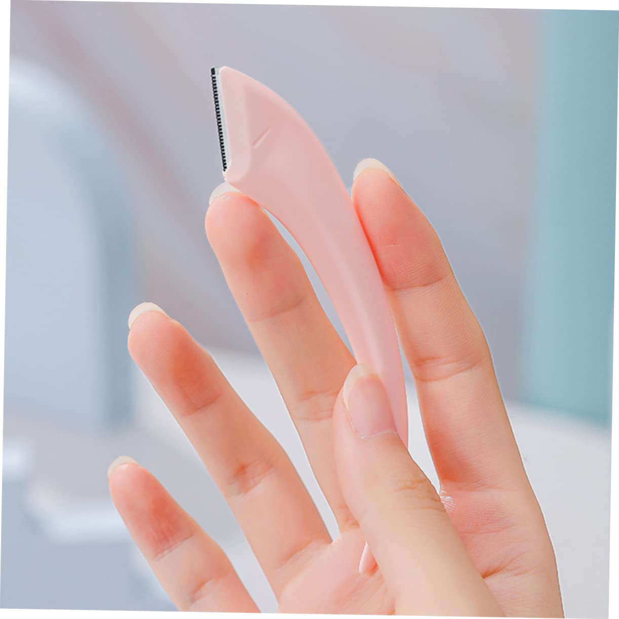 9-Piece Crescent Moon Eyebrow Trimmer Set - Eyebrow Grooming Scissors, Facial Razor & Eyelash Scissors for Women | Portable Eyebrow Shaping Kit for Home & Travel Use