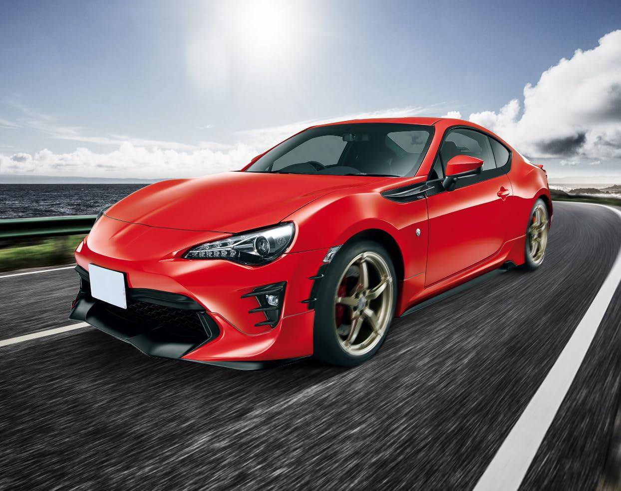 2017-2020 Toyota 86 TRD Style Side Skirts - Black PP Unpainted Rocker Panel - Matte Finish - Perfect for Car Enthusiasts & Street Racing Upgrades