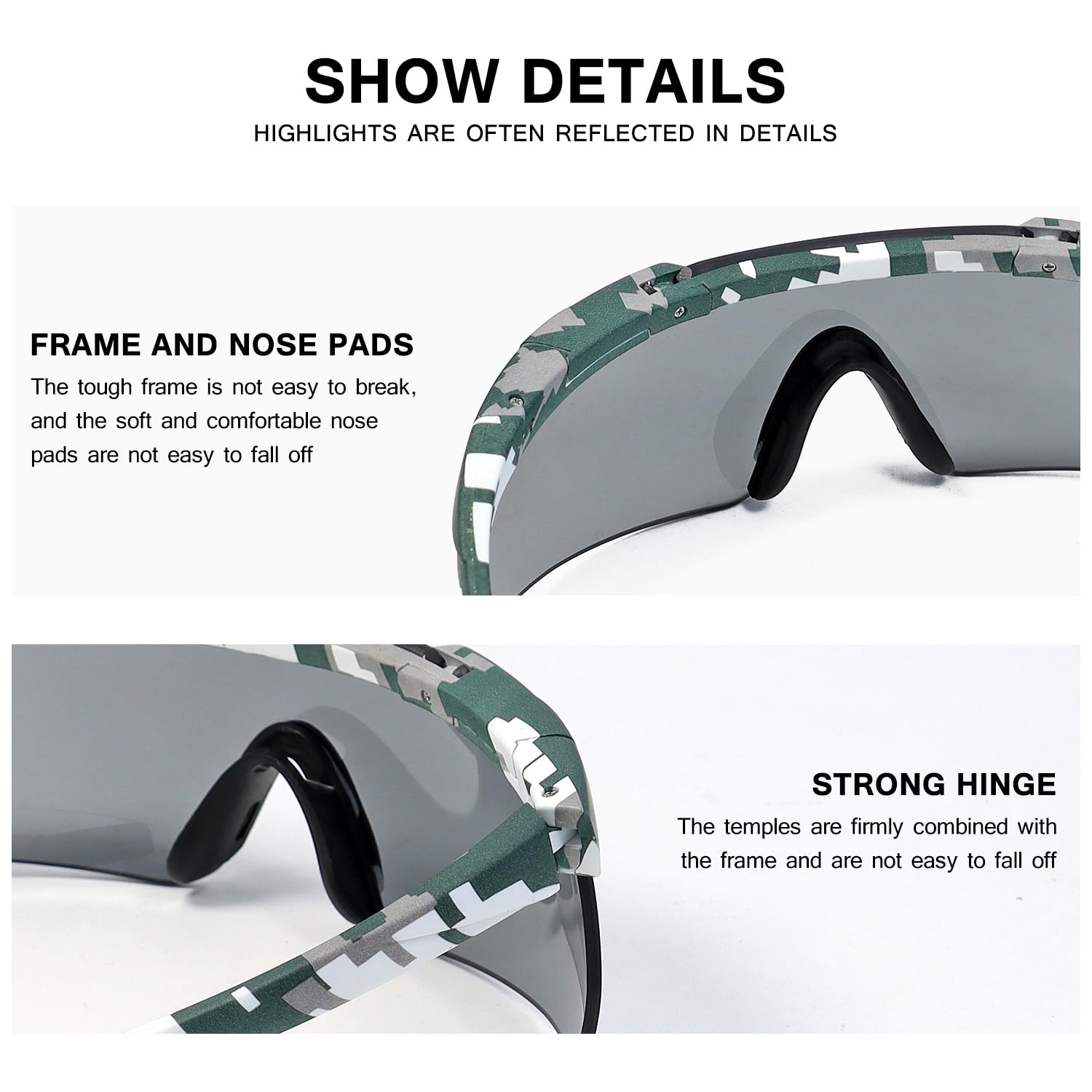 SPOSUNE Tactical Shooting Glasses - Anti-Fog, Impact Resistant with 3 Lenses for Men & Women - Perfect for Hunting & Range Shooting