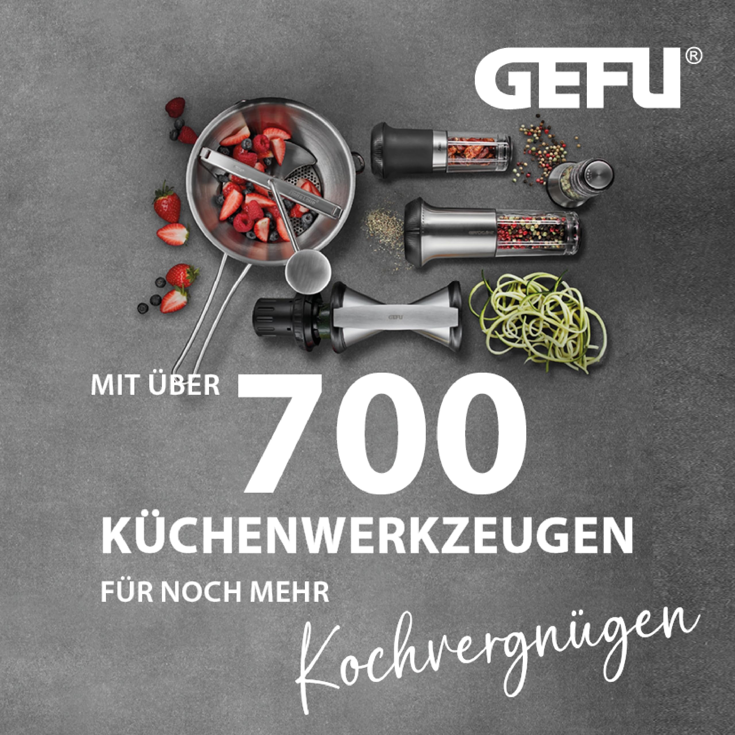 Premium GEFU Stainless Steel Garlic Press - Easy Squeeze, No Mess, Dishwasher Safe - Perfect for Cooking, Baking & Italian Cuisine