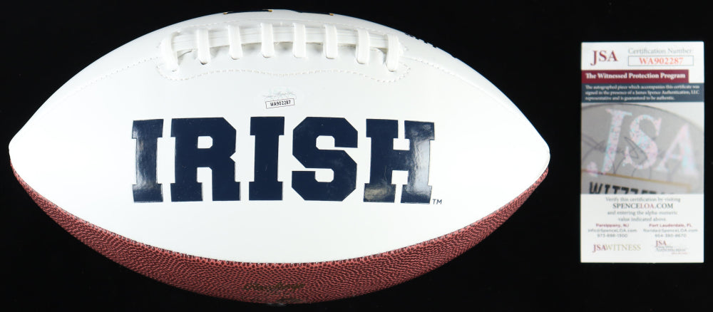 Sam Hartman Autographed Notre Dame Football - Official NCAA Collectible for Fans, Memorabilia & Sports Decor - Perfect for Game Room, Man Cave or Gift