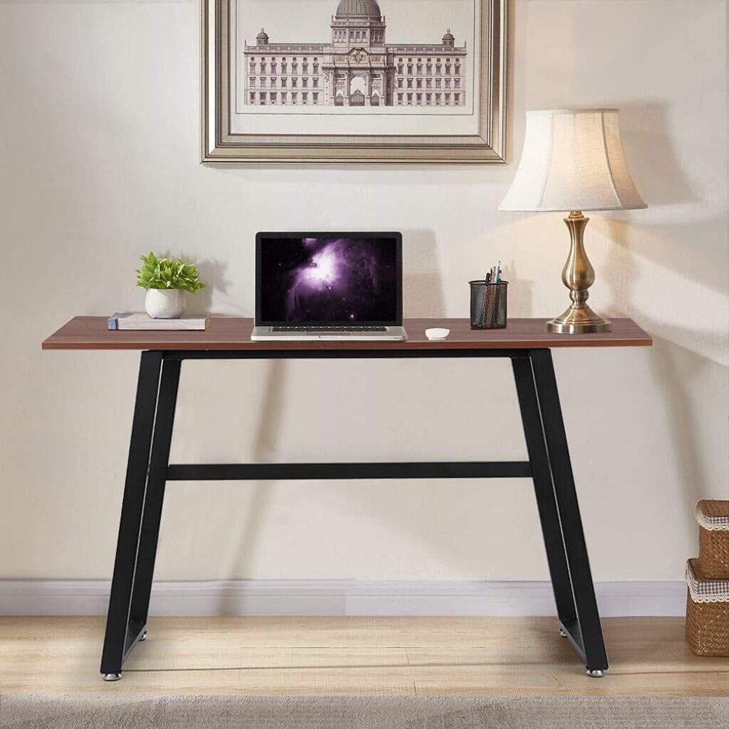 Modern Computer Desk - Sturdy Wood & Metal PC Laptop Workstation for Home Office | Durable Writing Desk with Storage | Perfect for Small Spaces, Gaming Setup & Study Room Decor