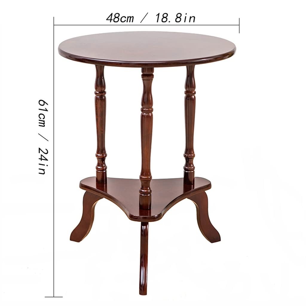 Round Modern 2-Tier Coffee Table - Small Accent End Table for Living Room, Bedroom & Office with Clear Glass Shelf - Perfect for Corner Spaces, Tea Time & Stylish Home Decor