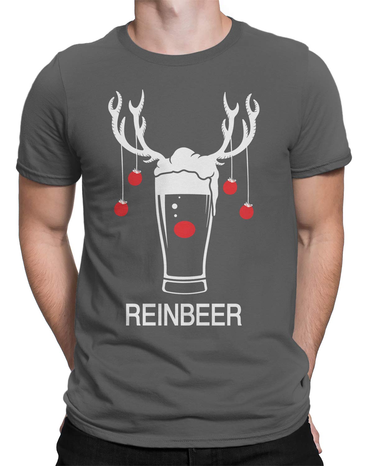 Reinbeer Christmas Beer Men's T-Shirt - Funny Holiday Graphic Tee for Beer Lovers - Perfect for Christmas Parties & Gifts