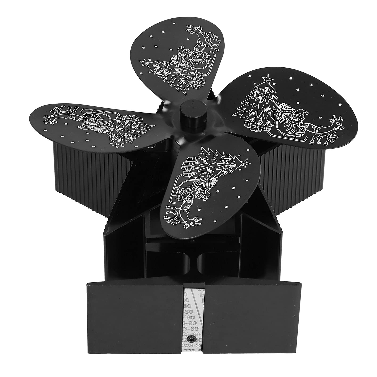 01 02 015 Black Aluminum Alloy Fireplace Heat Fan - Efficient Furnace Blower for Home, Living Room & Indoor Heating | Perfect for Winter Warmth & Cozy Ambiance