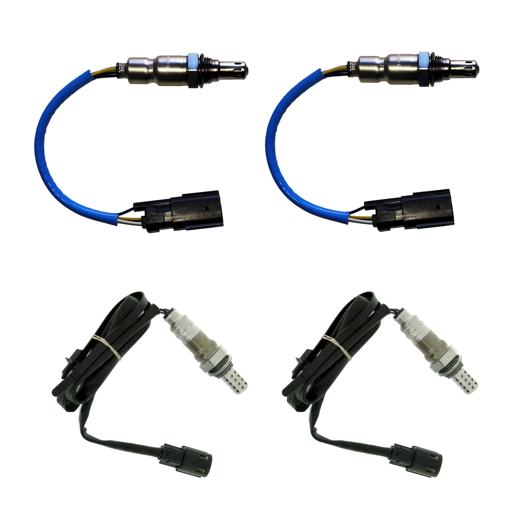 4-Pack GAM Oxygen O2 Sensor Set - Upstream & Downstream Compatible with 2011-2014 Ford F150 F-150 Pickup V6 3.7L - Improve Engine Performance & Fuel Efficiency for Smooth Driving