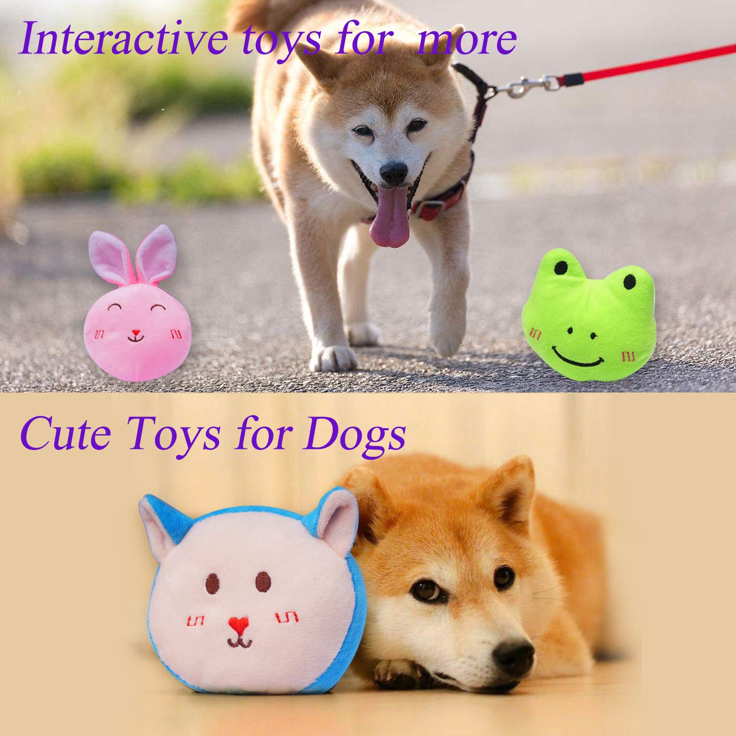 Adorable Puppy Plush Squeaky Dog Toys - 18 Pack Soft Chew Toys with Squeaker for Small Dogs & Puppies | Perfect for Playtime, Training & Cuddling