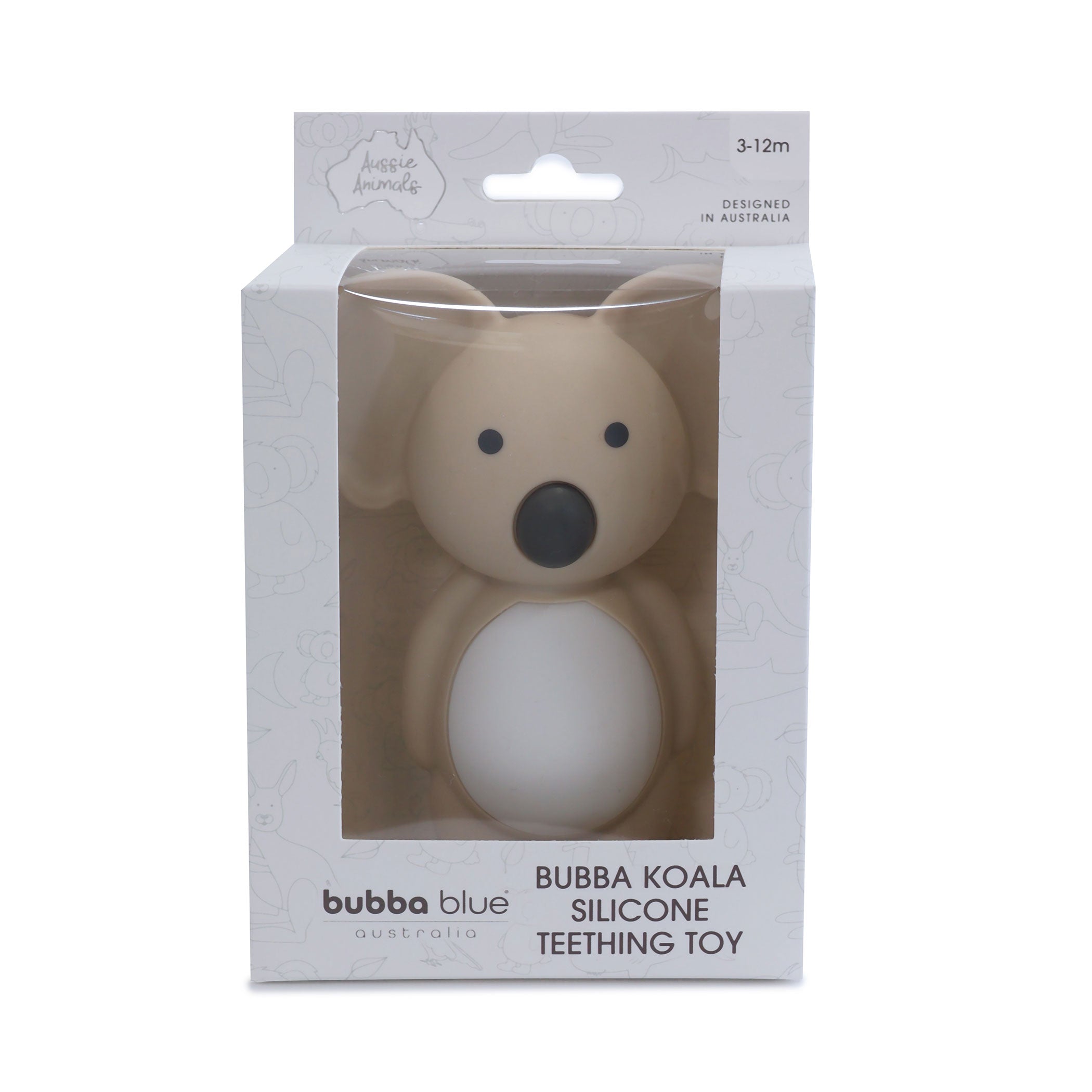 Aussie Animals Bubba Koala Silicone Teething Toy for Babies - Safe & Soft Chewable Sand-Free Teether for Soothing Sore Gums | Perfect for Travel, Daycare & On-the-Go Parenting