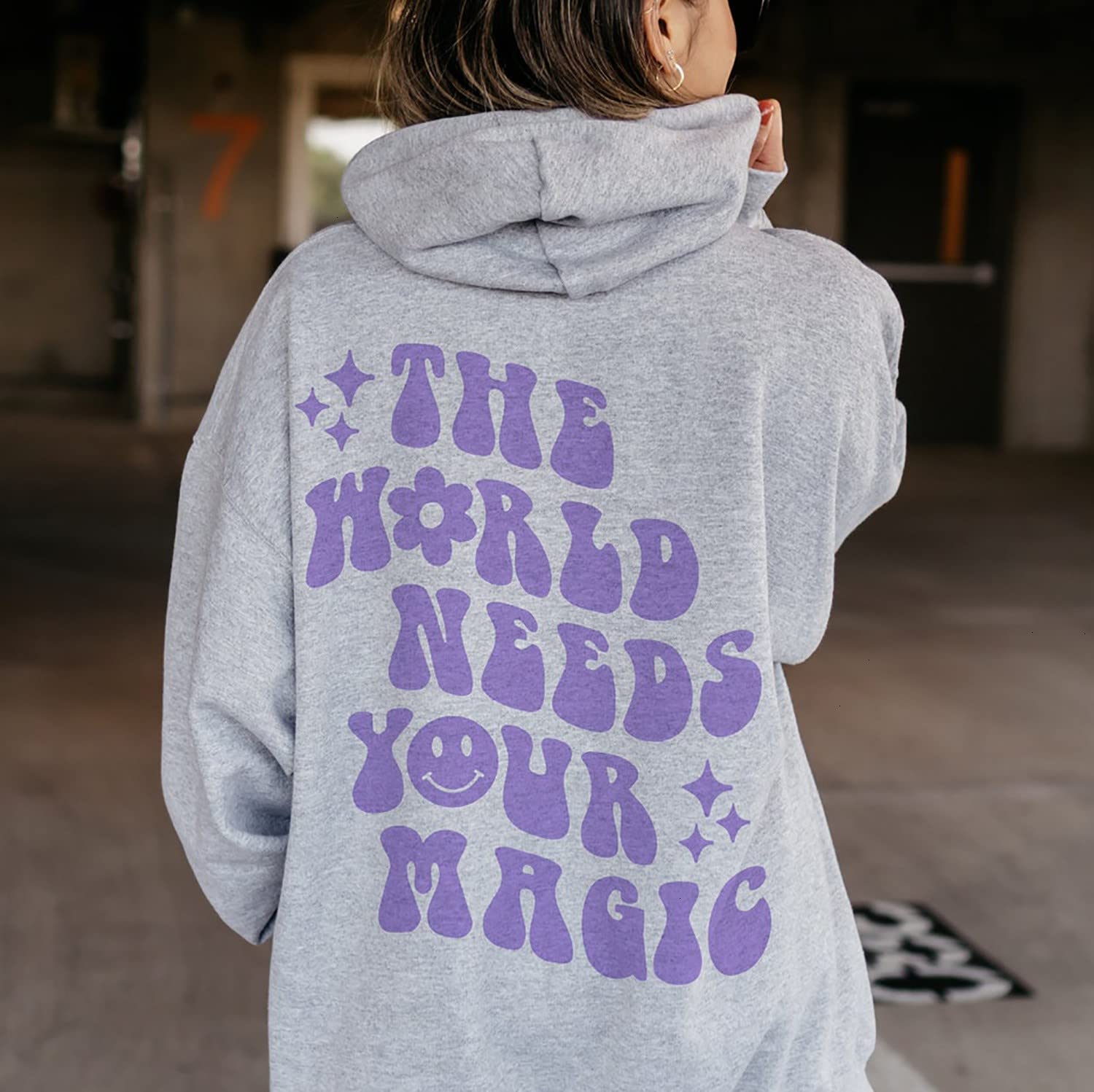 Magic Hoodie with Inspirational Sayings on Back - Trendy Aesthetic Sweatshirt for Women & Men | Perfect for Casual Wear, Street Style & Gifts