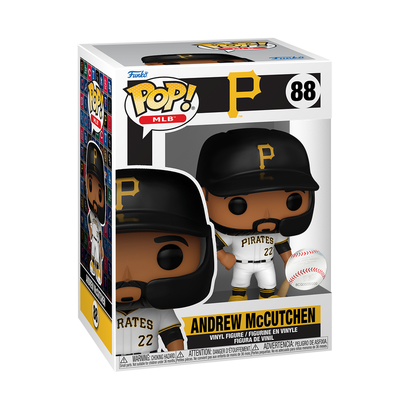 Andrew McCutchen Funko Pop MLB 88 with Protector Case - Pittsburgh Pirates Collectible Figure for Baseball Fans & Sports Memorabilia Display
