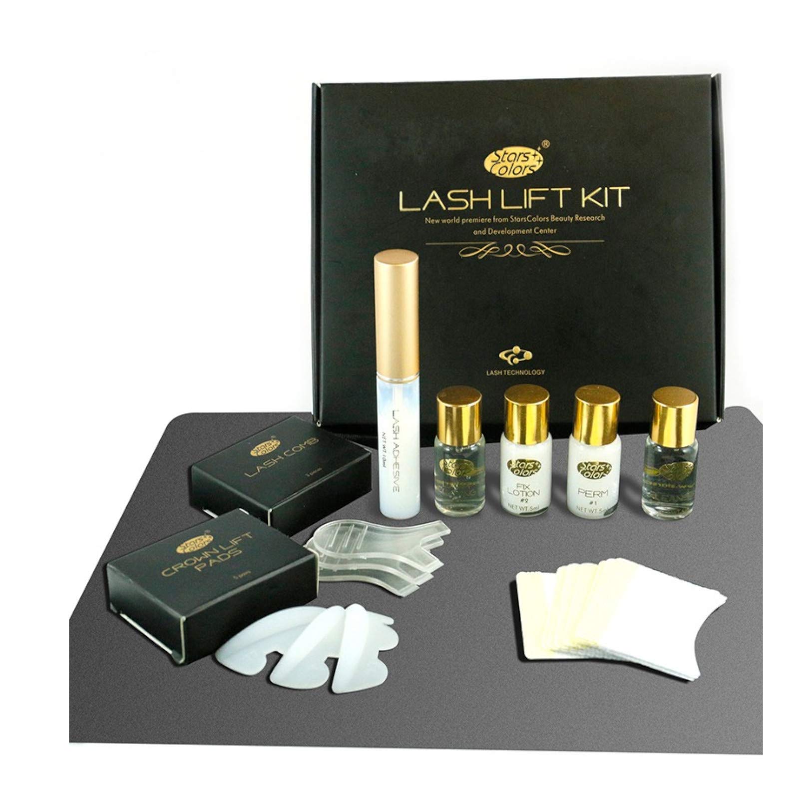 Lash Lifting Starter Kit - Professional Eyelash Perming & Laminating Set - 12-15 Applications with Quick Processing Time (10-Piece Set) - Perfect for Salon Use or DIY Home Lash Treatments