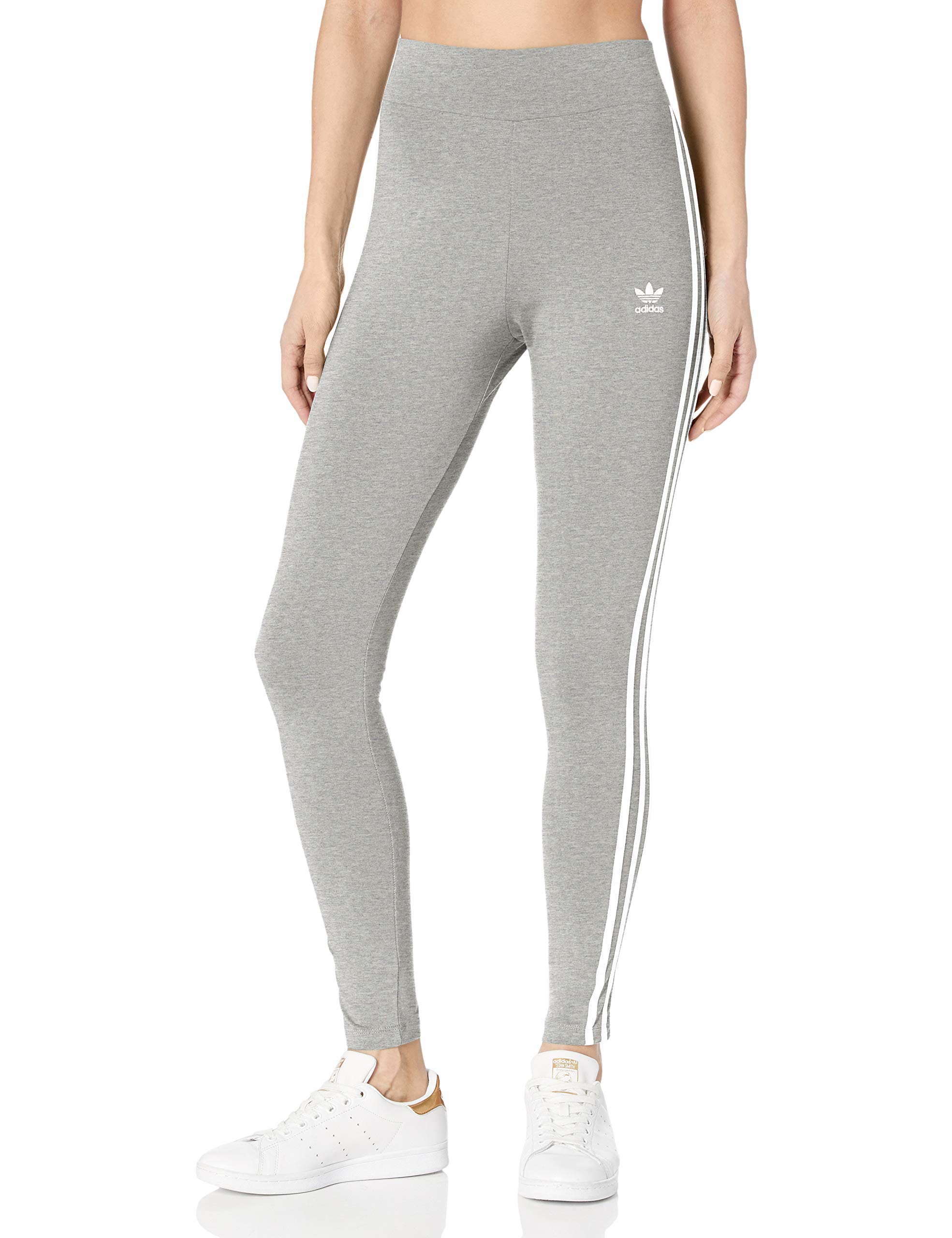 Adidas Originals Women's 3-Stripes High-Waisted Yoga Leggings - Comfortable Workout Pants for Running, Gym & Lounge Wear