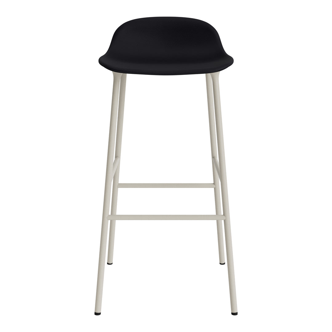 Modern Form Bar Stool with Metal Legs & Upholstered Seat - Perfect for Kitchen Islands, Home Bars & Commercial Use