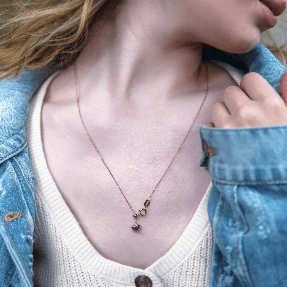 18K Gold Heart Pendant Necklace for Women - Romantic Valentine's Day Gift, Anniversary Jewelry - Perfect for Date Night, Wedding, and Special Occasions