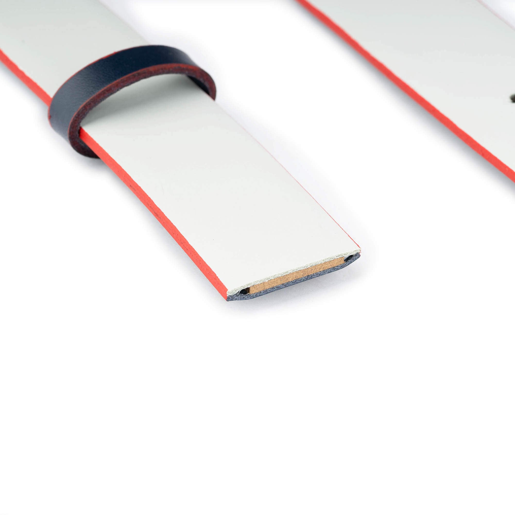 Ferragamo Reversible Belt Strap - Light Gray & Blue with Red Edges | Adjustable Waistband for Men & Women | Perfect for Office, Casual & Formal Wear