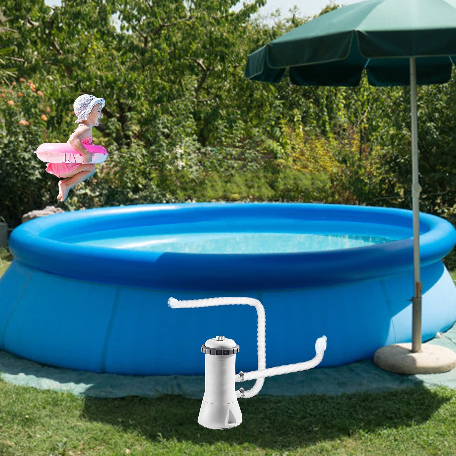 Above Ground Pool Filter Replacement Hose - Durable Swimming Pool Hose for Pools & Home Improvement - Perfect for Pool Maintenance, Cleaning & Floating Beds