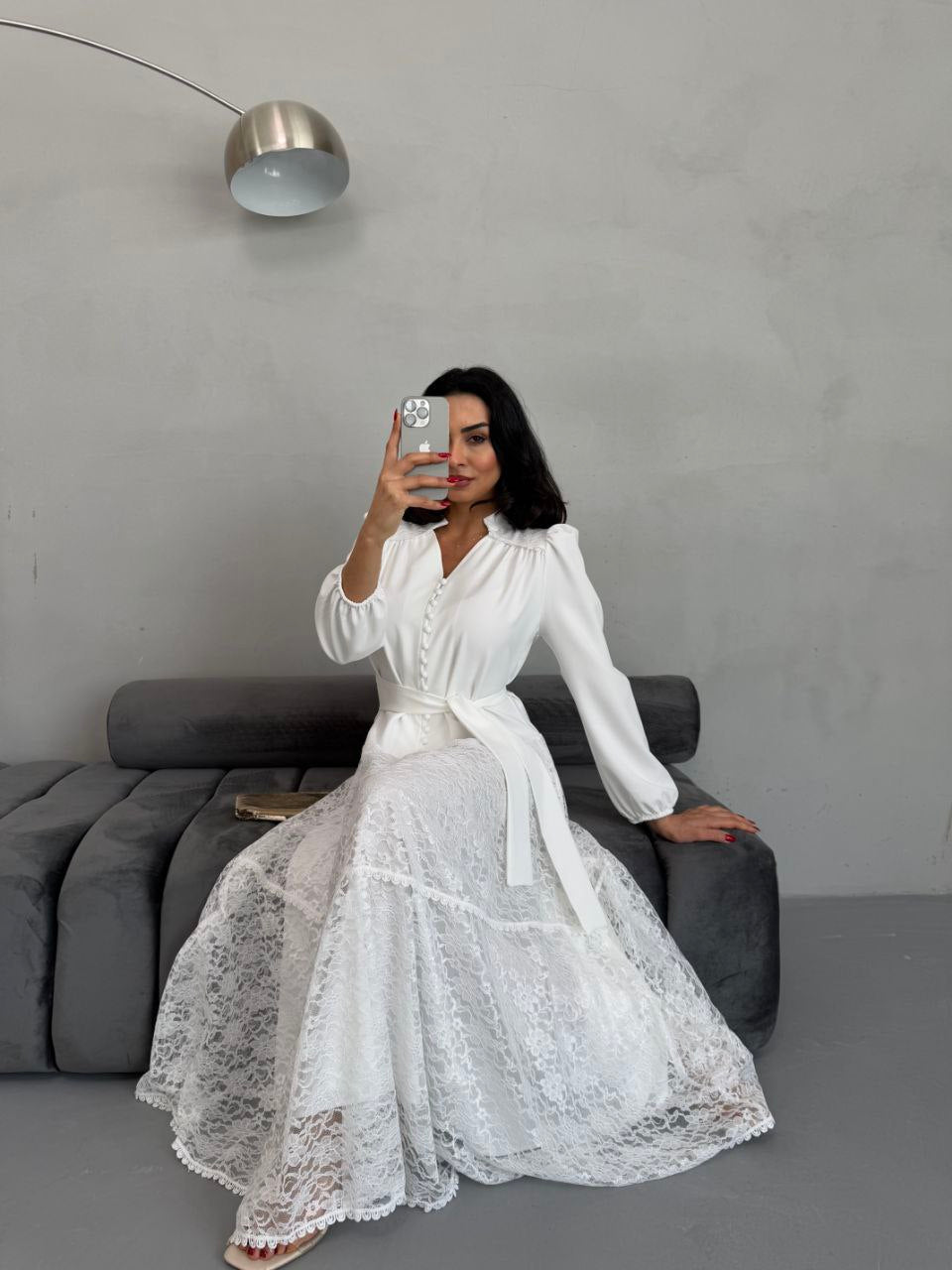 Elegant White Women's Temple Dress - Long Maxi Dress for Church, Weddings & Special Occasions | Flowy Modest Formal Attire