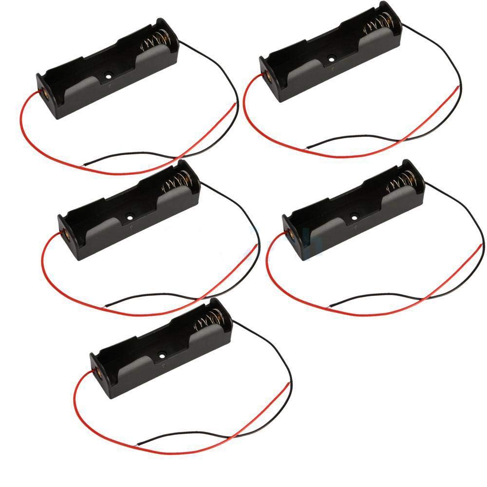 10pcs 18650 Battery Holder with Connect Leads - Plastic Battery Case for 18650 Batteries - Perfect for DIY Electronics, Flashlights, and Power Banks