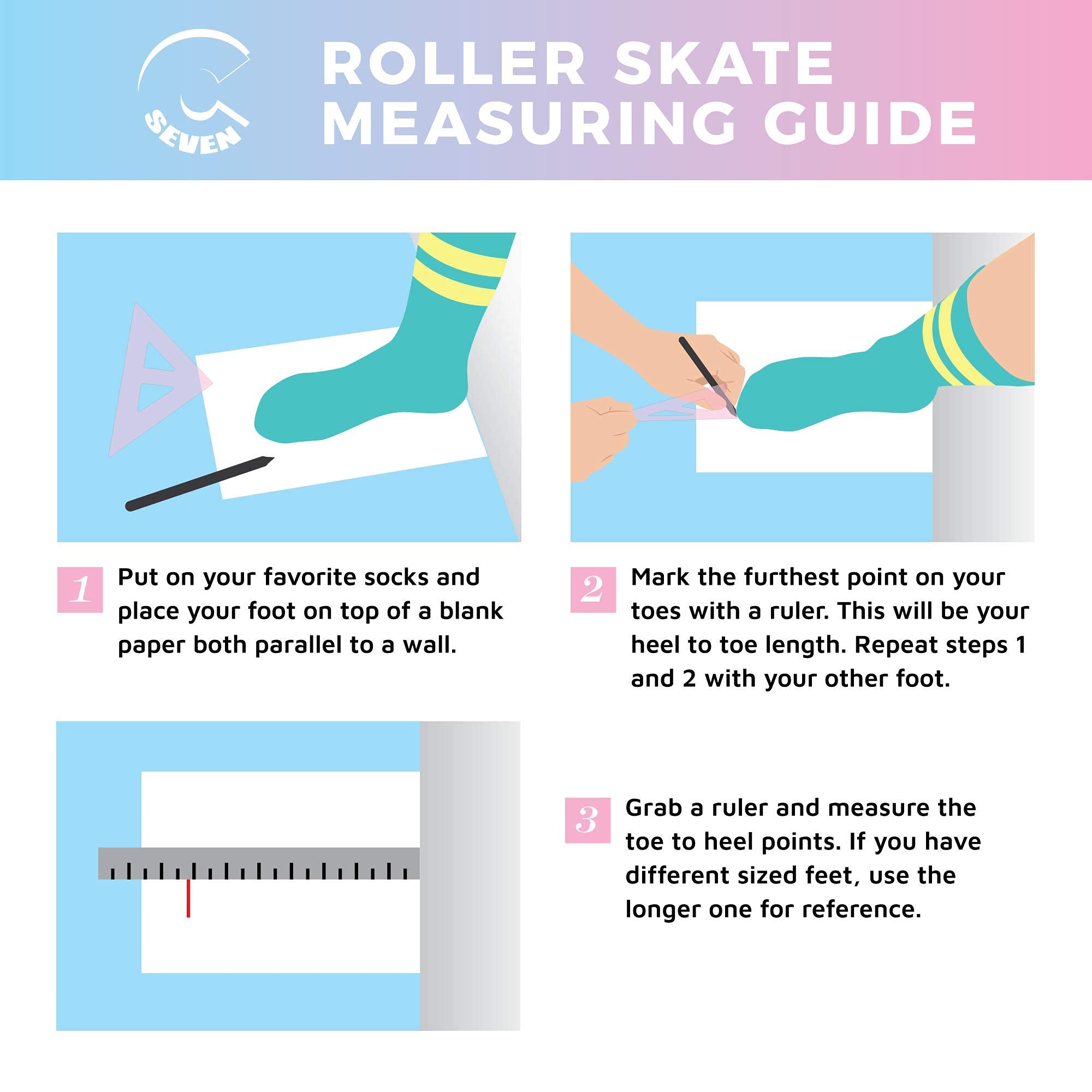 C7 Skates Dark Magic Quad Roller Skates for Outdoor & Rink Skating