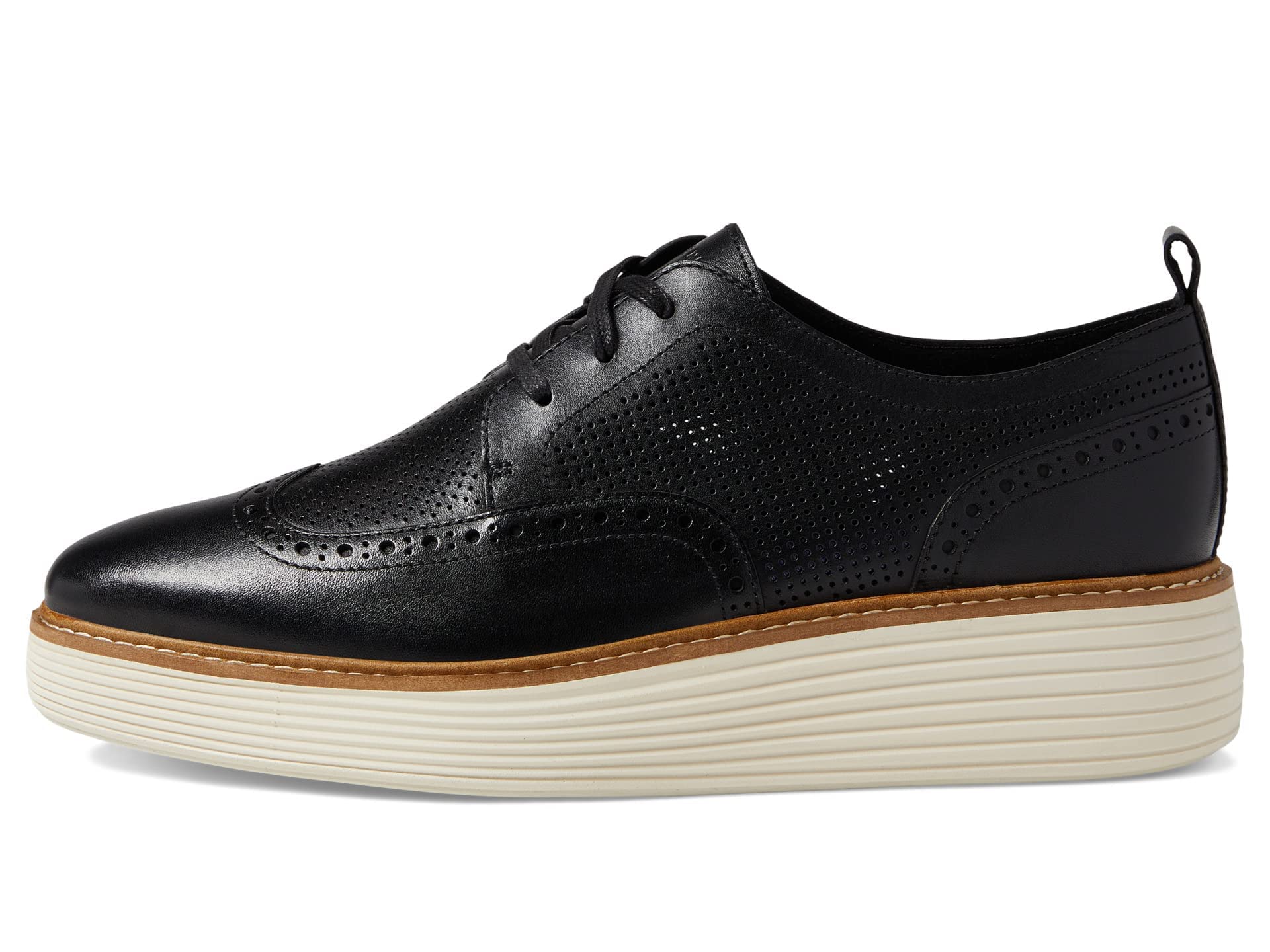 Cole Haan Women's OriginalGrand Platform Wingtip Oxford Shoes - Comfortable & Stylish Leather Dress Shoes for Work, Office & Formal Occasions