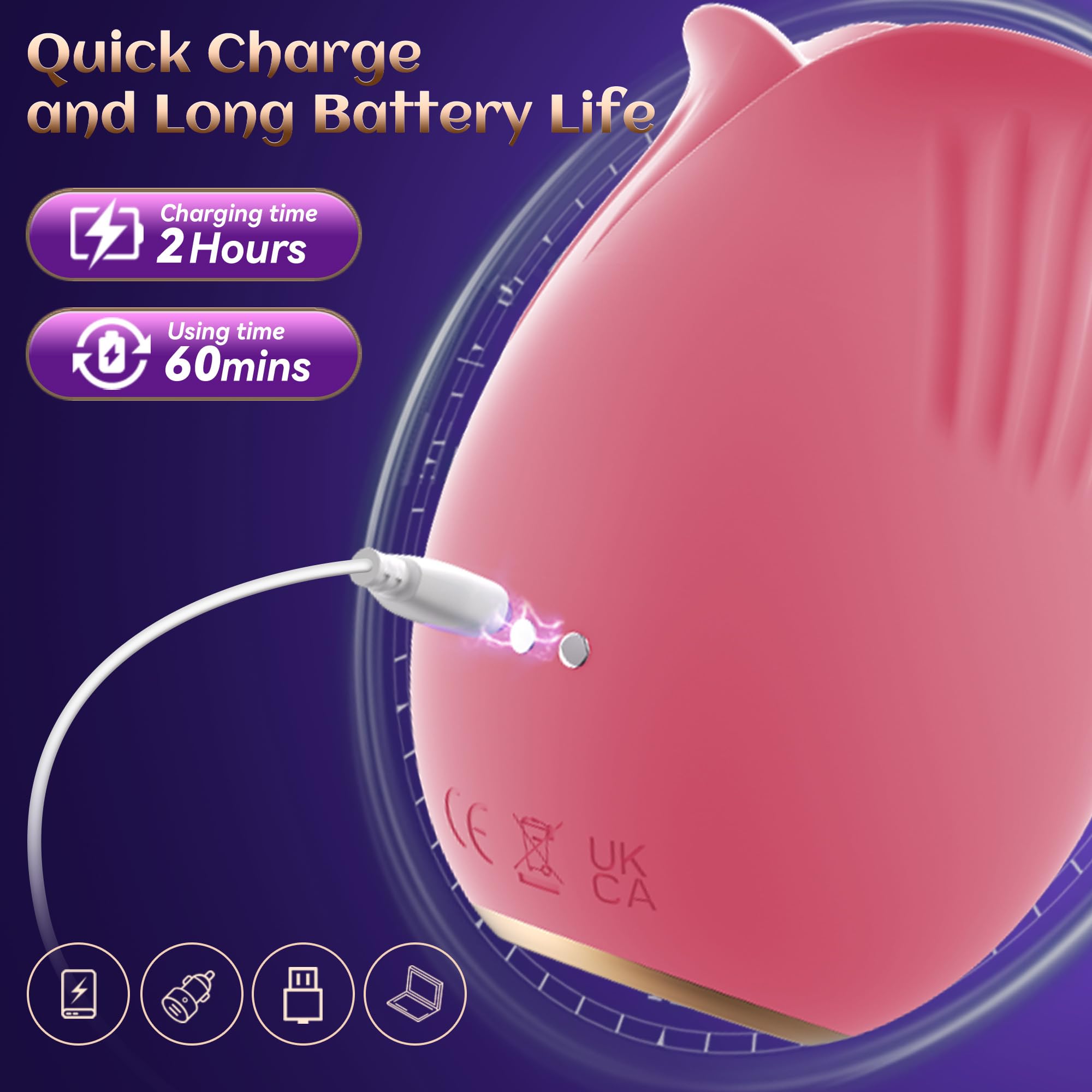 Premium Rose Sucking Vibrator for Women - Clitoral & Nipple Stimulator with Multiple Suction Modes, G-Spot Massager for Couples Play | Sensual Adult Toy for Bedroom Fun & Intimate Moments