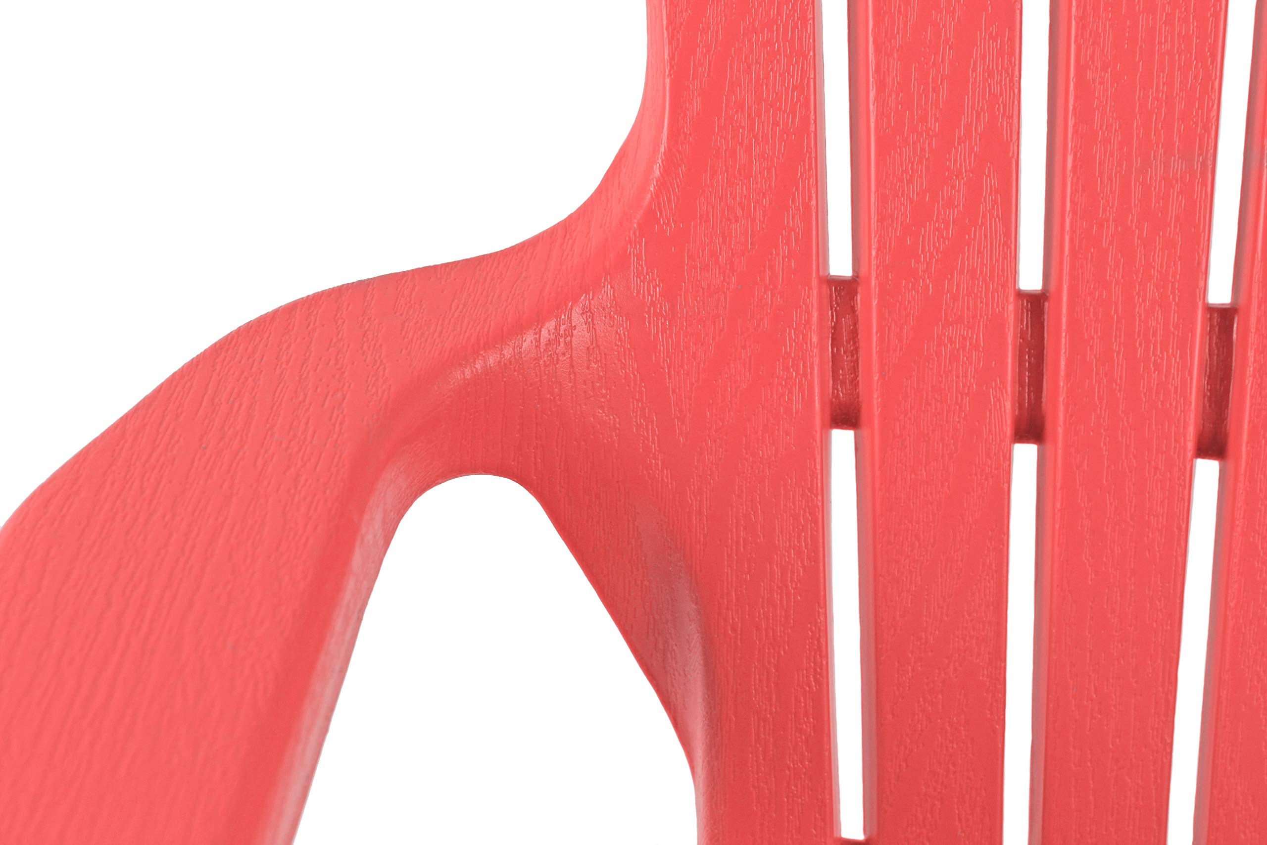 Adams Kids Red Polypropylene Adirondack Chair - Outdoor Children's Furniture for Patio, Garden & Backyard Play