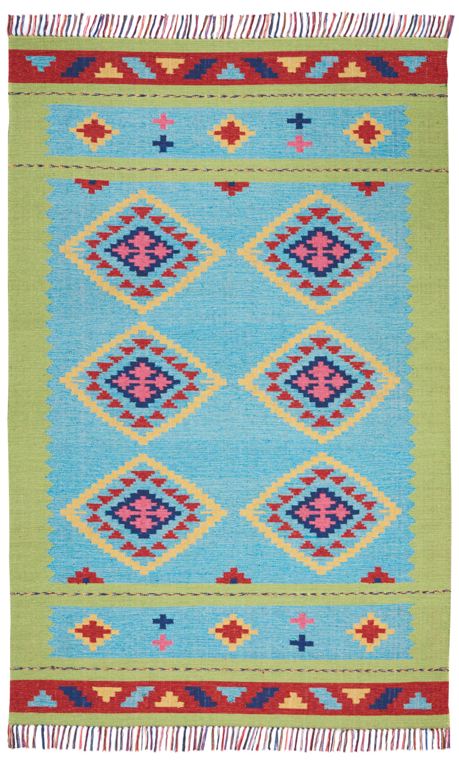 Nourison Baja Tribal Blue/Green 3'6