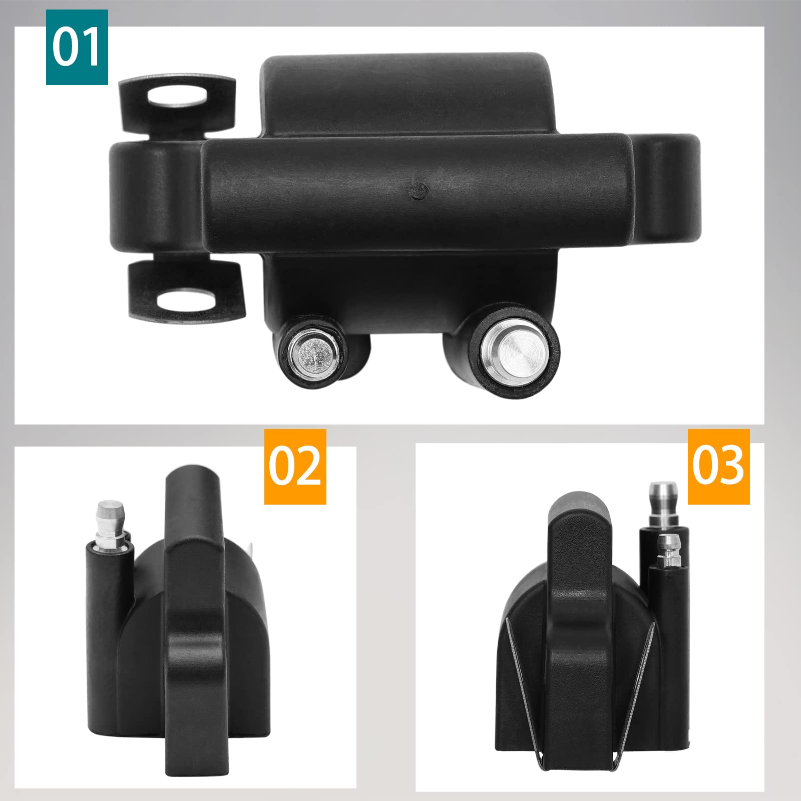 High-Performance Ignition Coil Pack 4-Piece Set - Compatible with Johnson Evinrude Outboard Engines 40HP-300HP (Models 582508, 183-2508, 18-5179) - Perfect for Marine Engine Repair & Boat Maintenance