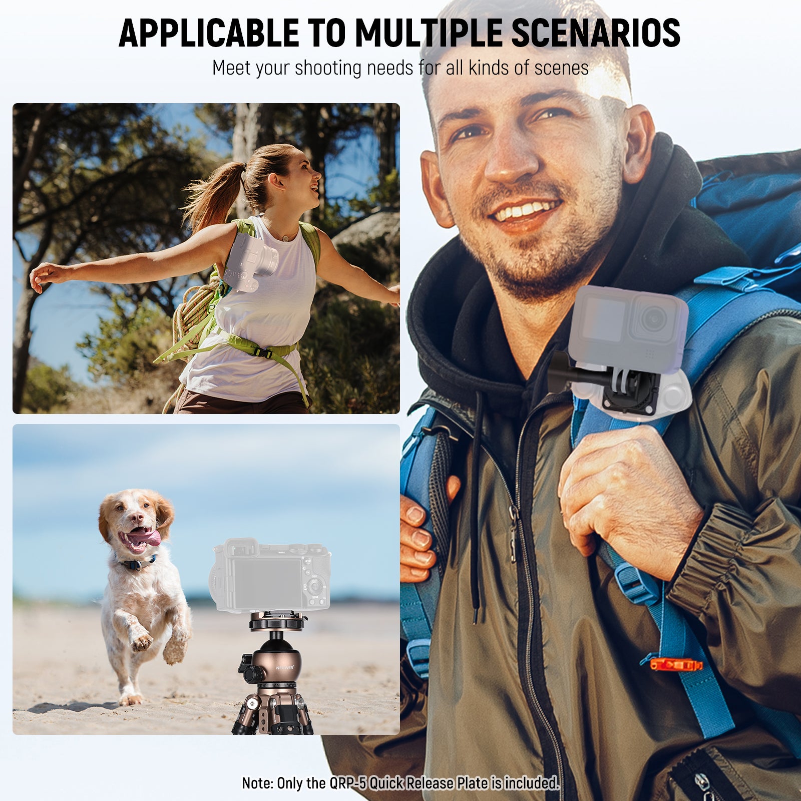 NEEWER 2 Pack Arca-Swiss Quick Release Camera Plate for Tripod & Monopod - Compatible with DSLR, Mirrorless Cameras and L Bracket (Perfect for Landscape, Portrait & Studio Photography)