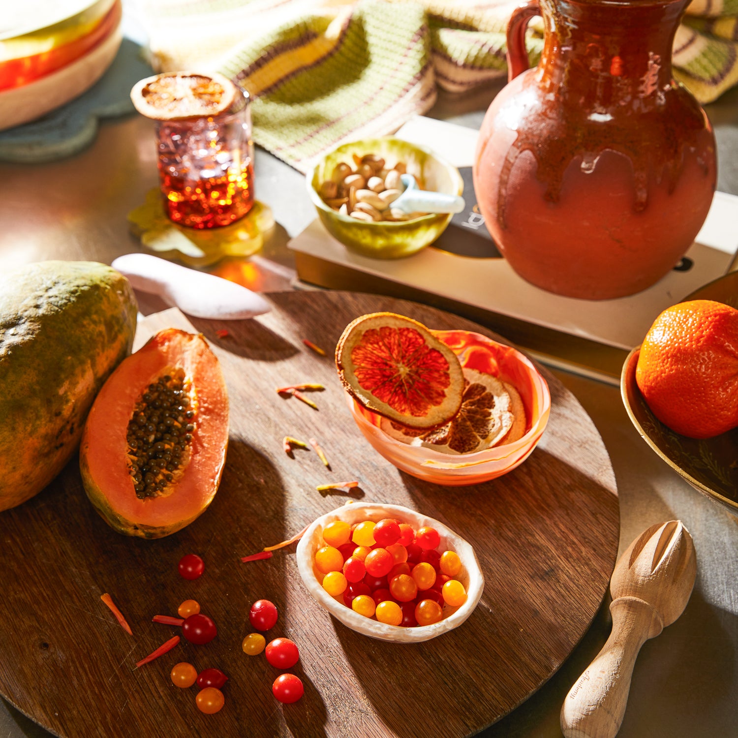 Billie Bowl - Premium Persimmon-Colored Ceramic Serving Bowl for Salads, Soups & Snacks | Elegant Tableware for Dining & Entertaining