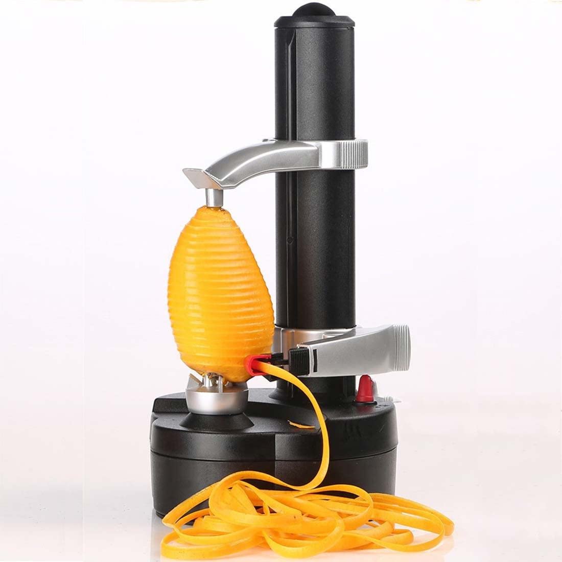 Electric Potato Peeler - Stainless Steel Automatic Rotating Vegetable & Fruit Peeler Machine for Kitchen - Perfect for Home Cooking, Restaurants & Meal Prep (Black)