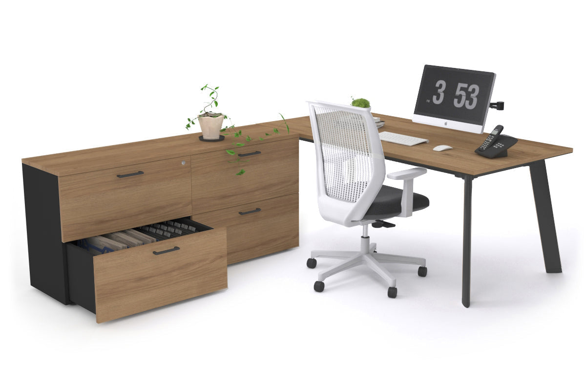 Switch Executive Setting With Uniform Spine Black Frame [1600L x 700W] - Premium Office Desk for Modern Workspace & Home Office