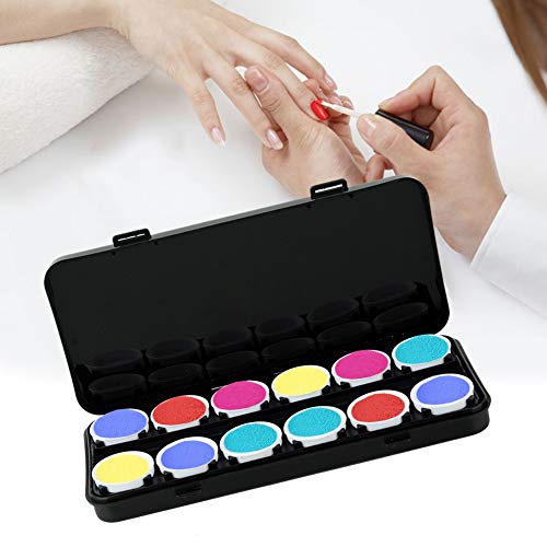 24-Slot UV Gel Nail Polish Mixing Plate - Removable Black Mixing Box for Manicure, Painting & Drawing | Perfect for Nail Salons & DIY Nail Art at Home