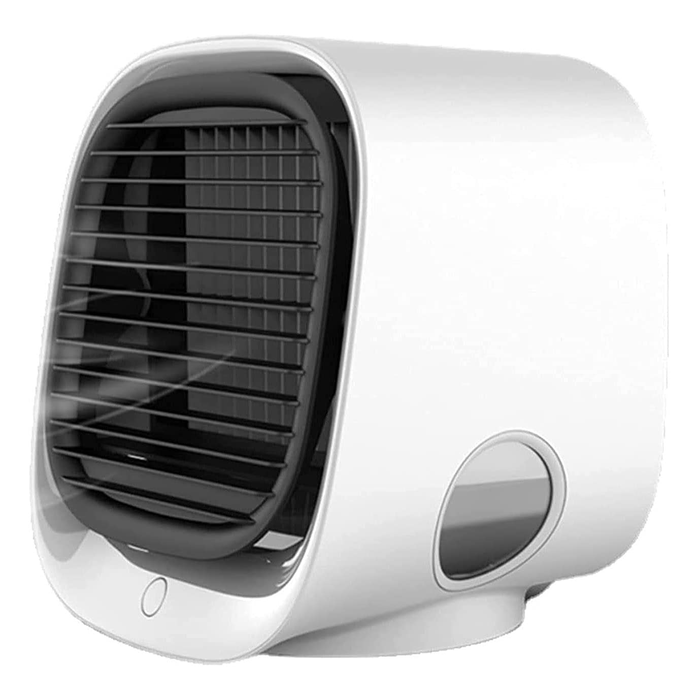 Portable Air Cooler Fan with USB Charging - Personal Mini Air Conditioner, 3 Speed Settings, Ultra Quiet Operation, Soft Colorful Night Light - Perfect for Bedroom, Office, and Outdoor Use
