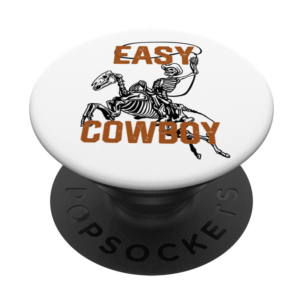 Vintage Cowboy Skeleton Retro Boho Western Cowgirl Design Swappable PopGrip for Phones & Tablets - Perfect for Country Music Fans & Outdoor Adventures