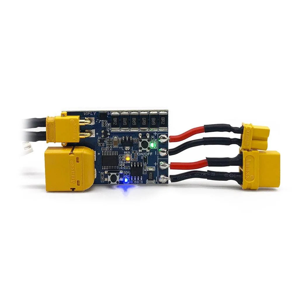 VIFLY ShortSaver 2 Smart Smoke Stopper with XT60 & XT30 Connectors - 1A/2A 7-25V (2-6S) for Drone, RC Car & FPV Battery Protection - Prevent Short Circuits & Damage During Charging & Testing