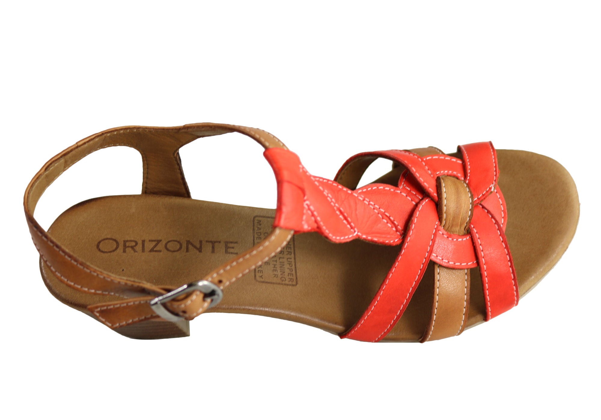 Orizonte Candi Women's European Leather Mid Heel Comfortable Sandals - Stylish & Supportive for Work, Weddings & Summer Outings