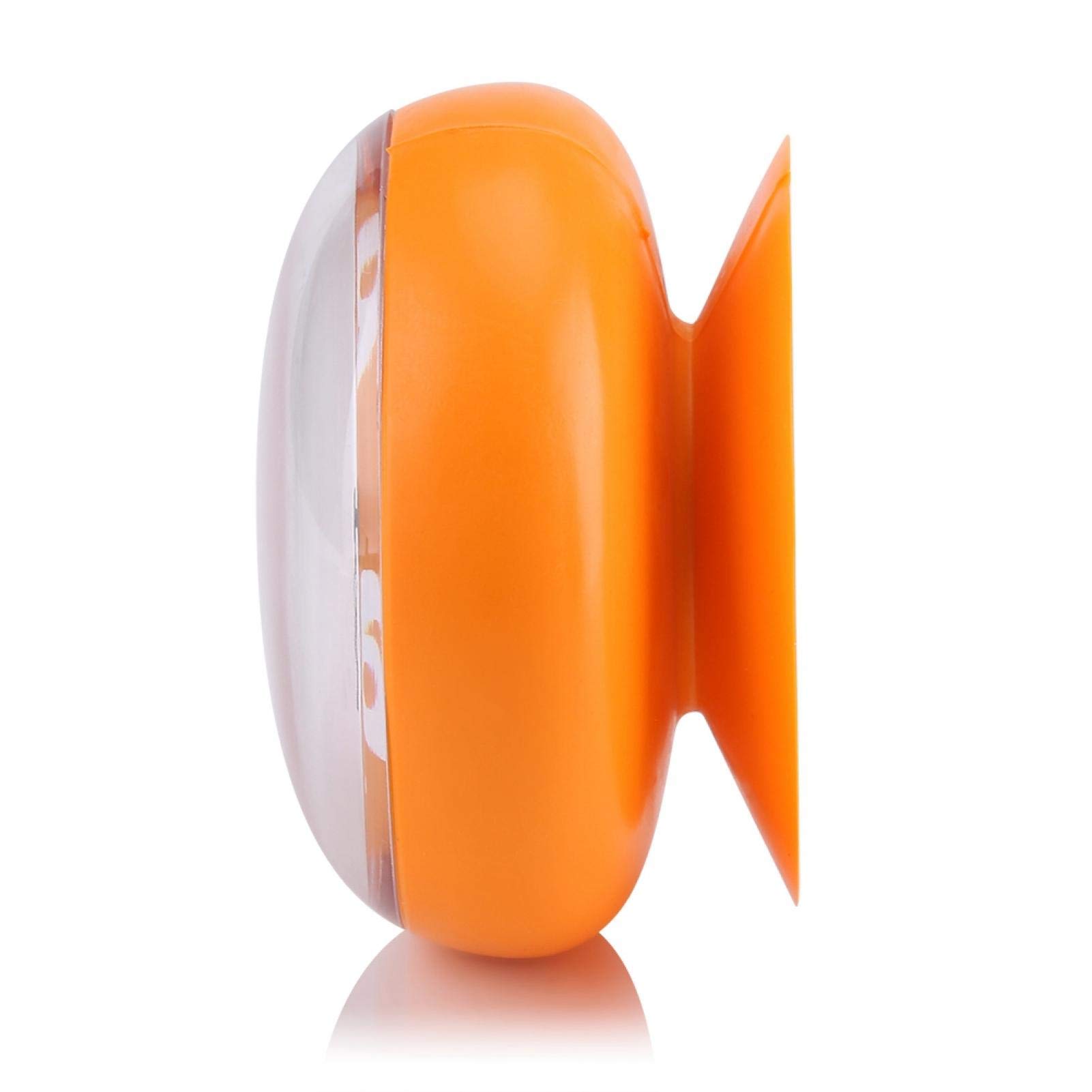 GLOGLOW Waterproof Shower Clock with Suction Cup - Digital Bathroom Clock for Wall, Window & Mirror - Orange - Perfect for Bathroom, Shower, Spa & Gym Use