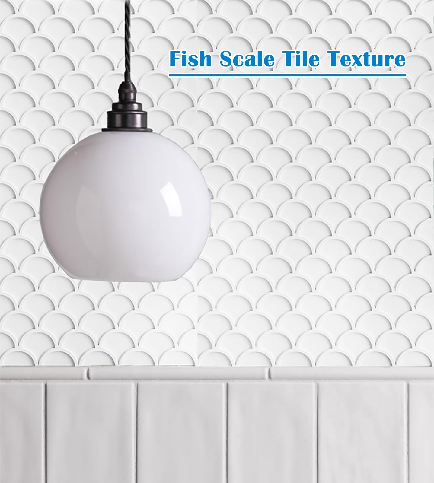 3D Brick Wall Panels Fish Scale Texture - Waterproof Cuttable PU Cladding Panels for Living Room & Bedroom Background - 2pcs Paintable Décor Paneling (Orange) | Perfect for Home Renovation, Interior Design, and DIY Wall Decor Projects