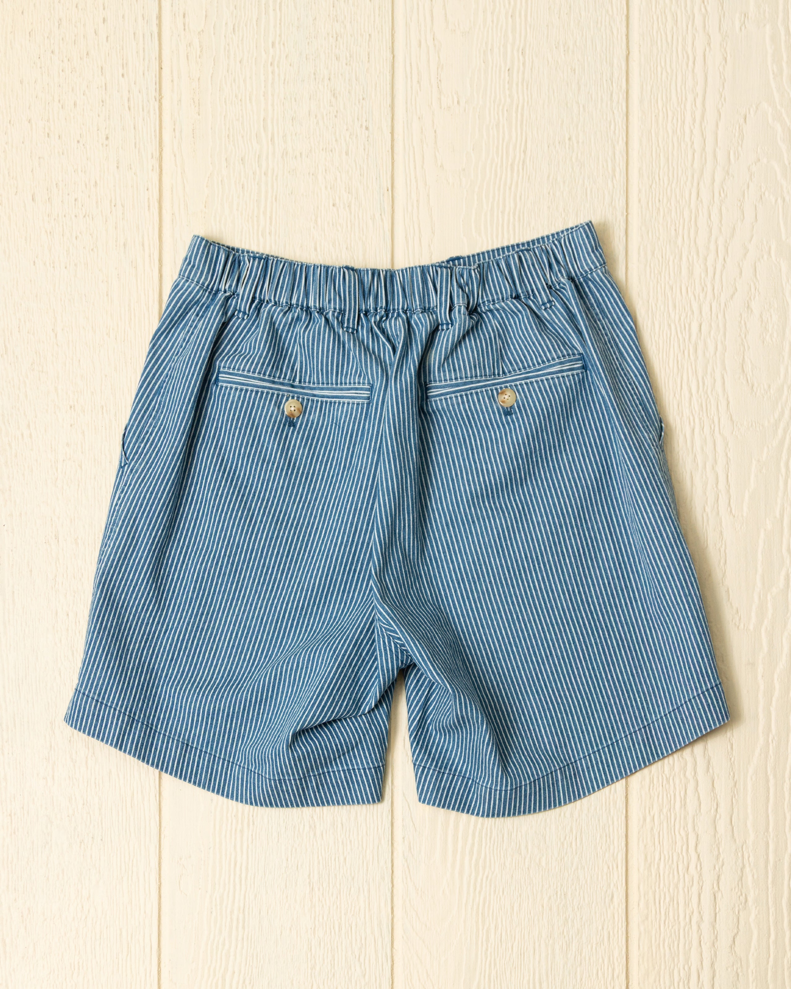 Ventura Railroad Stripe Denim Shorts for Women - Stylish & Comfortable Casual Wear for Summer Outings and Beach Vacations