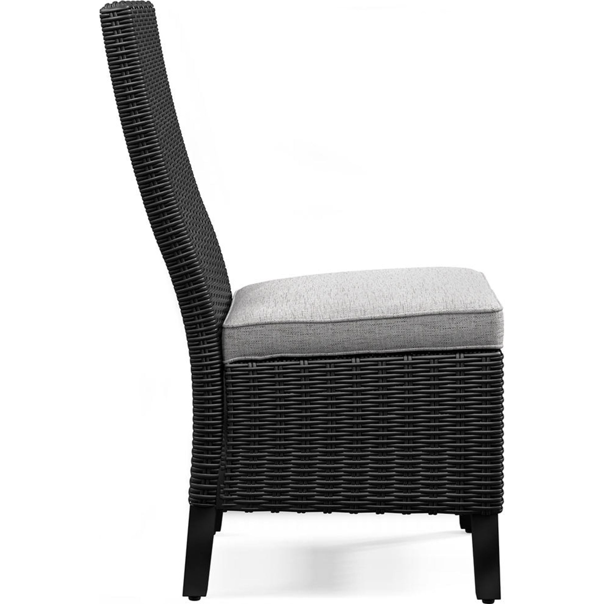 Beachcroft Outdoor Patio Chairs with Cushions (Set of 2) - Waterproof Black & Light Gray Lounge Chairs for Backyard, Poolside, Deck, and Garden Relaxation