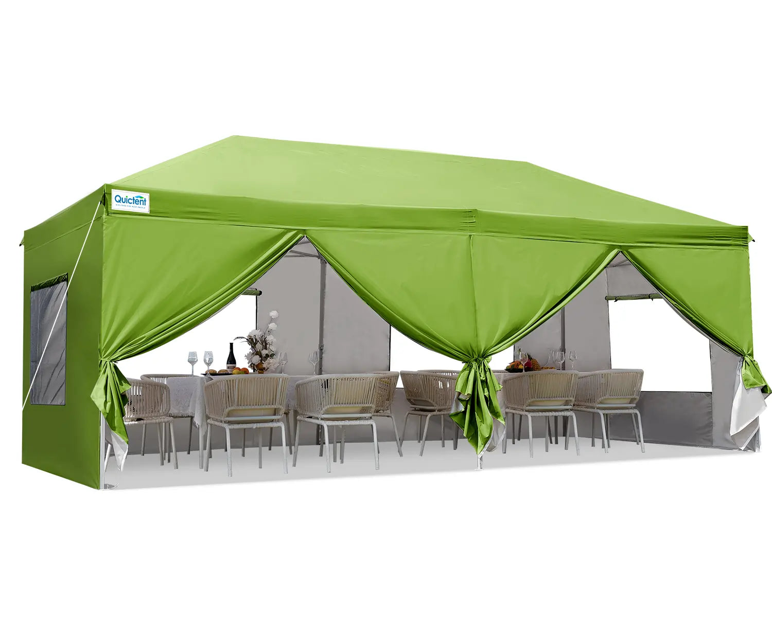 Quictent 10x10 Pop Up Canopy Tent with Sidewalls - Portable Privacy Shelter for Camping, Beach, Picnics & Outdoor Events