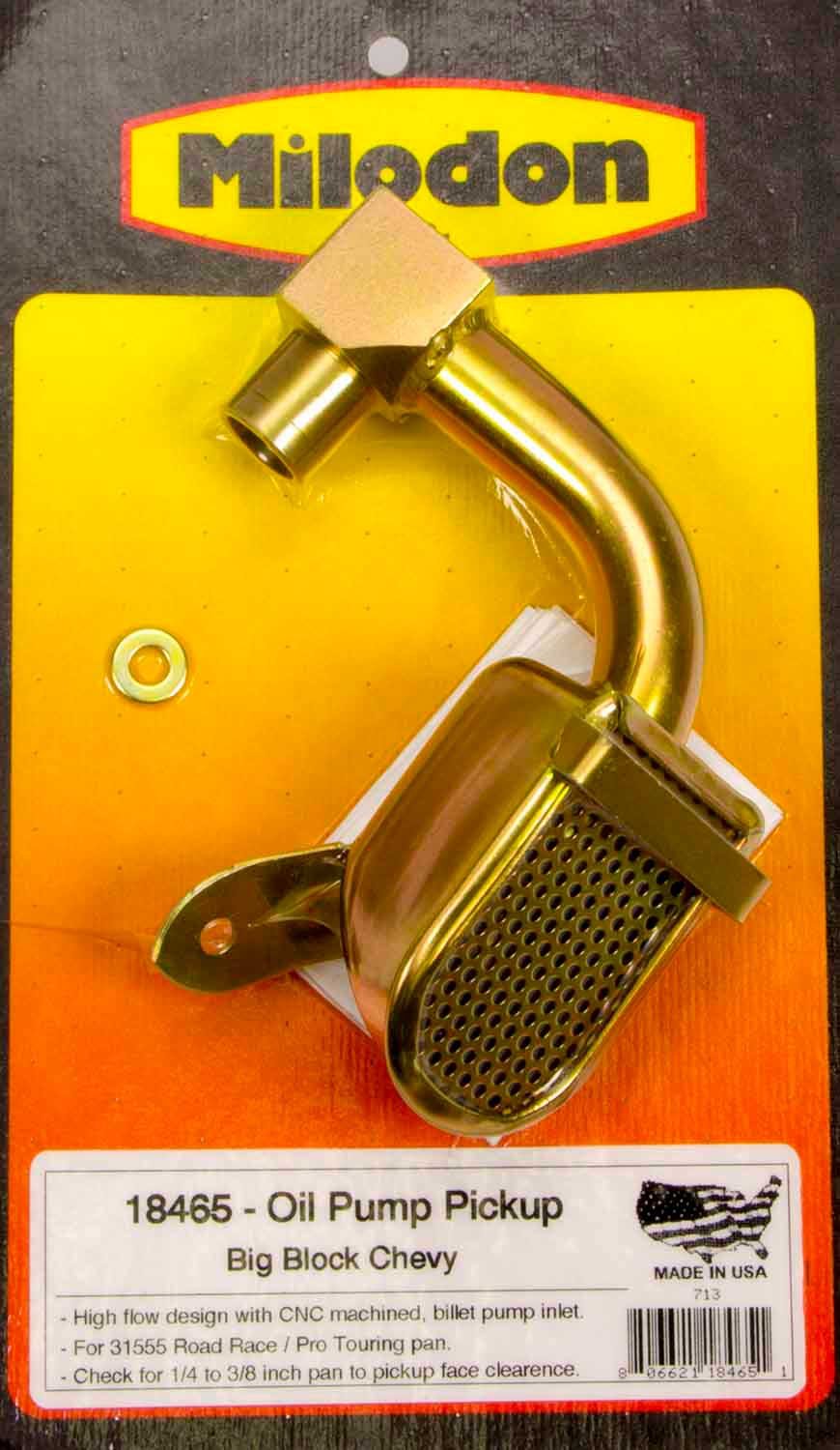 Milodon 18465 High Performance Oil Pump Pick-Up Tube - Compatible with Chevy, Ford, Dodge - Perfect for Engine Rebuilds & Performance Upgrades