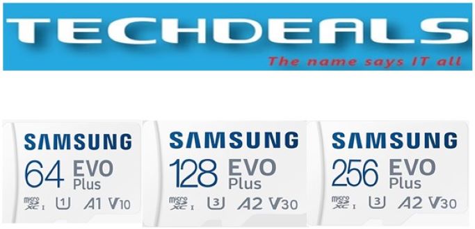 Samsung EVO Plus microSDXC UHS-I Memory Card - 64GB/128GB/256GB High Speed Storage for Smartphones, Drones, Action Cameras & Gaming Consoles