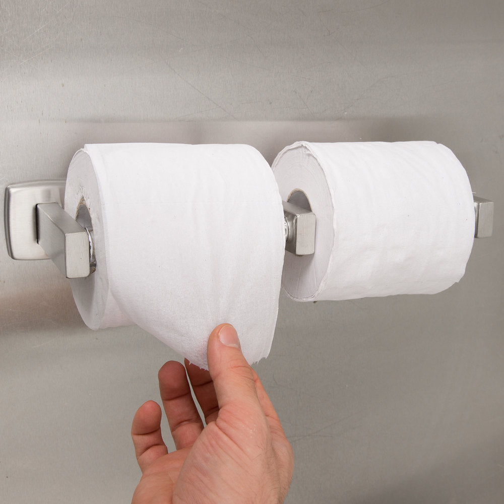 Bobrick B7686 ClassicSeries Double Roll Toilet Paper Dispenser - Surface Mounted for Commercial & Public Restrooms