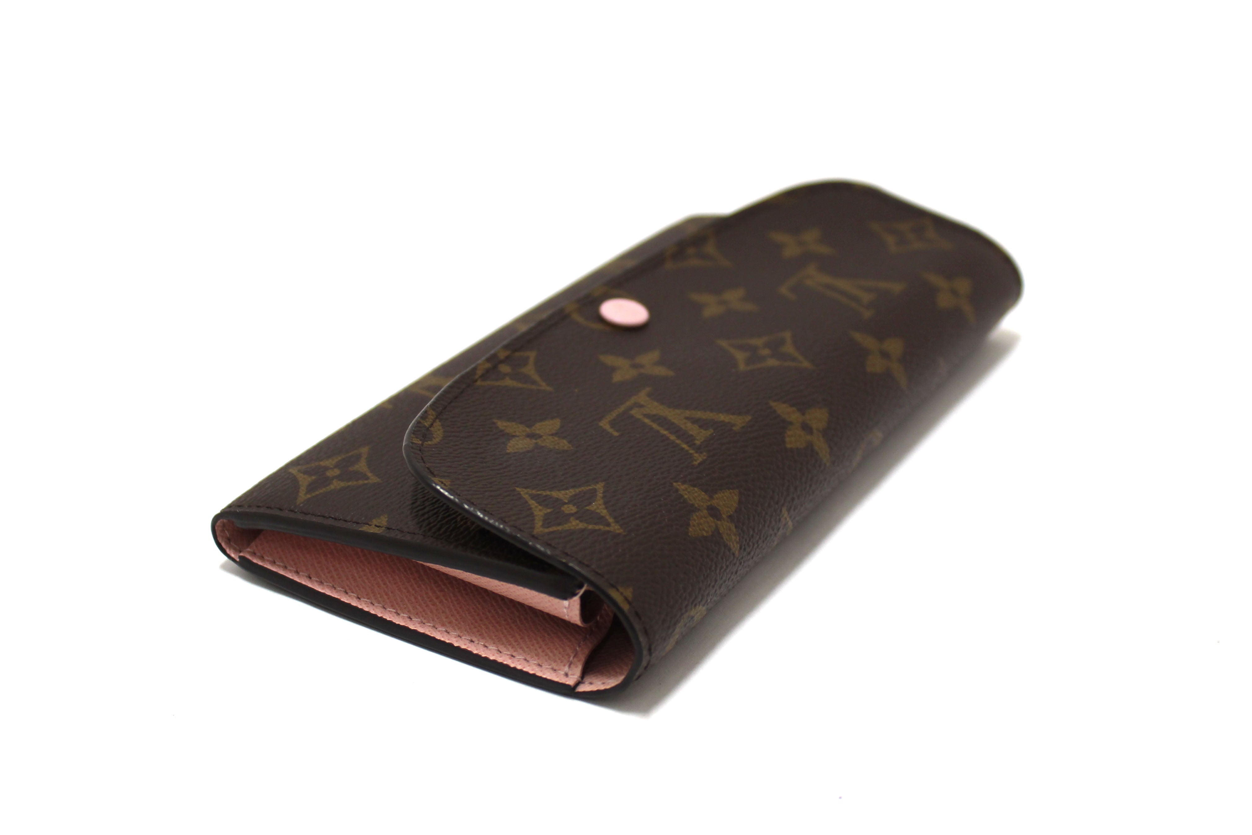 Authentic Louis Vuitton Emilie Wallet - Monogram Canvas Rose Pink Women's Compact Wallet for Everyday Use & Luxury Fashion Accessory